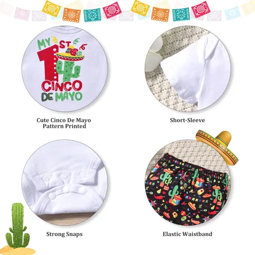 Miniatura 12 de fioukiay Conjunto de ropa de verano para bebés y niñas recién nacidas prematuros, mameluco, pantalones, diadema, conjunto de ropa para el verano