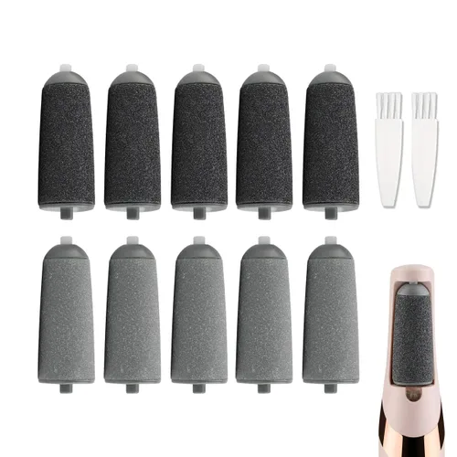 Miniatura 7 de Paquete de 6 rodillos de repuesto compatibles con Finishing Touch Flawless Pedi lima de herramientas eléctricas incluye un cepillo de limpieza