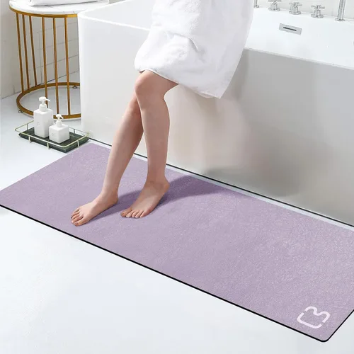 Miniatura 8 de RUERYA Tierra de Diatomeas Alfombras de Baño 23.6 x 15.7 pulgadas, Secado Rápido Súper Absorbente Base de Goma Antideslizante Alfombra de Baño
