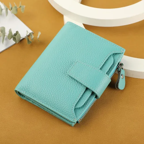 Miniatura 6 de Lavemi Small Compact Women Wallet RFID Blocking Genuine Leather Bifold Purse with ID Windows