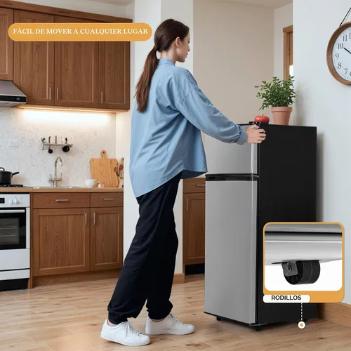 Miniatura 4 de Manastin - Mini refrigerador de 4.5 pies cúbicos con congelador, refrigerador pequeño de 2 puertas para oficina, cocina, dormitorio y habitación