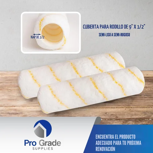 Miniatura 3 de Pro Grade - Cubiertas de rodillos de pintura - Paquete de 5 de microfibra de 1/2 x 9 pulgadas