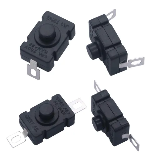 Miniatura 2 de mxuteuk 20 piezas de pestillo mini interruptor de encendido y apagado automático interruptor de botón micro 1.5A CA 250V para tipo linterna SMD