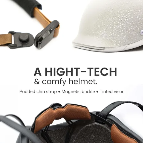 Miniatura 9 de Overade Casco salvavidas para bicicletas y e-scooters, con potente iluminación delantera/trasera, función intermitente, talla única