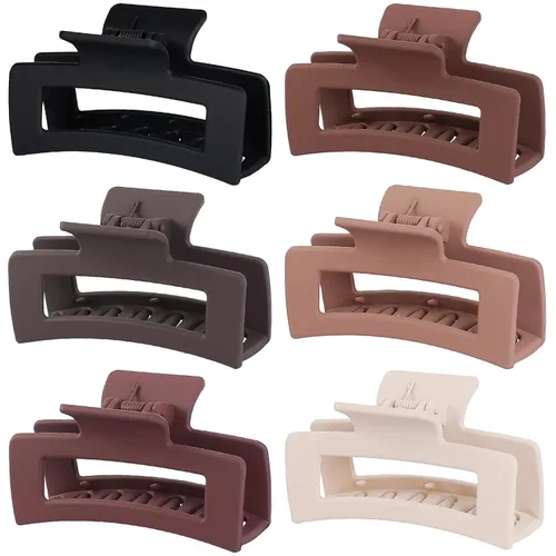 Miniatura 10 de Sisiaipu Pinzas para el Cabello, Pinzas Medianas de 3.5 Pulgadas, Paquete de 6 para Mujeres y Niñas - Accesorios para el Cabello Color Ámbar