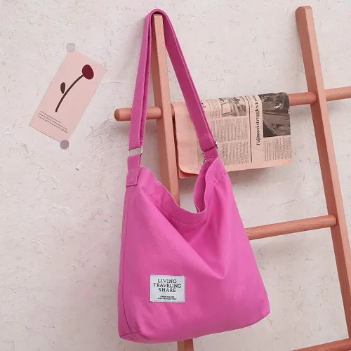 Miniatura 117 de Covelin - Bolsa de hombro informal de lona para mujer, estilo bohemio y retro, bolsa de mano, bolso cruzado, tamaño grande