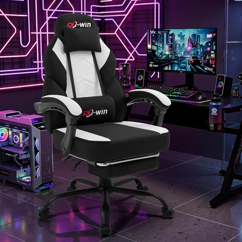 Miniatura 2 de Gaming Chair for Adults with Footrest & Massage Lumbar Support, Ergonomic High Back Gamer Chair, Adjustable Swivel Computer Gaming Chairs with