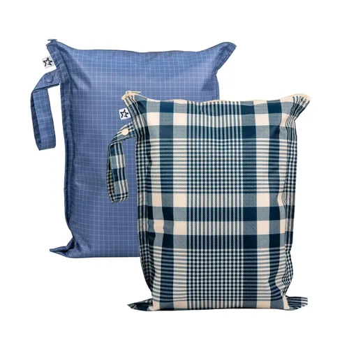 Miniatura 23 de Tiny Twinkle Bolsas Húmedas a Prueba de Desorden Paquete de 2 Bolsas Húmedas Reutilizables e Impermeables para Trajes de Baño Ropa de Bebé