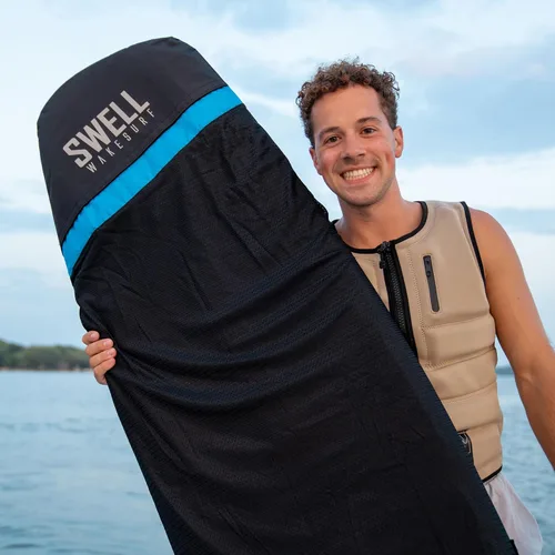 Miniatura 2 de SWELL Wakesurf - Calcetín de wakesurf de longitud ajustable con nariz acolchada y bolsillo, cubierta de wakeboard, talla única para todas las bolsas