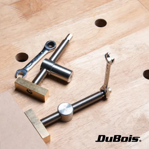 Miniatura 7 de DuBois 51059 Abrazaderas de banco para perro de 3/4 pulgadas (0.748 in) Topes de abrazadera de tornillo ajustables en ángulo de banco de trabajo