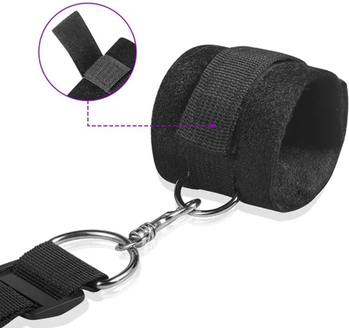 Miniatura 5 de Lazos sexuales para tobillos y muñecas para mujeres, restricciones de cama, correas sexuales ajustables, bandas de resistencia sexual para mujeres