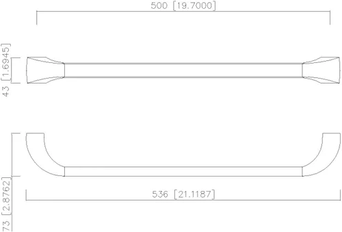 Miniatura 3 de KAISERAUM - Toallero de baño, toallero para baño, soporte de pared para baño, K-1301, cromo, 21 pulgadas
