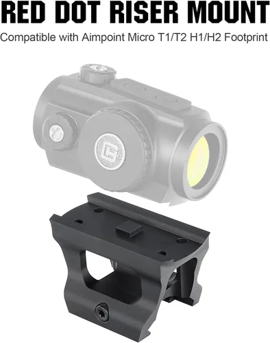 Miniatura 2 de ohhunt Adaptador de punto rojo montaje elevador Picatinny