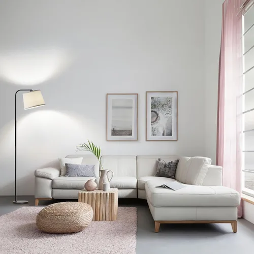 Miniatura 9 de Lámpara de pie AKASUKI para sala de estar con 3 temperaturas de color, lámparas de pie con interruptor de pie para sala de estar, dormitorio, Negro