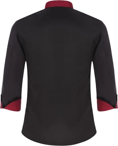 Miniatura 6 de Abrigo de chef unisex para hombre, chaqueta de chef de trabajo de doble botonadura