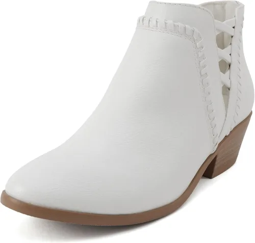 Miniatura 2 de Soda Sincere - Botines de tacón bajo para mujer con correas elásticas cruzadas