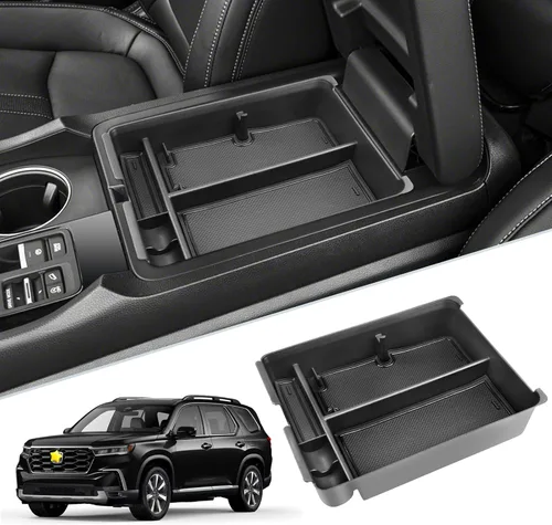 SKTU Organizador de consola central para Honda Pilot 2025 2026 Pilot/2024-2026 Bandeja de reposabrazos para pasaporte 2025 2026 Bandeja de consola