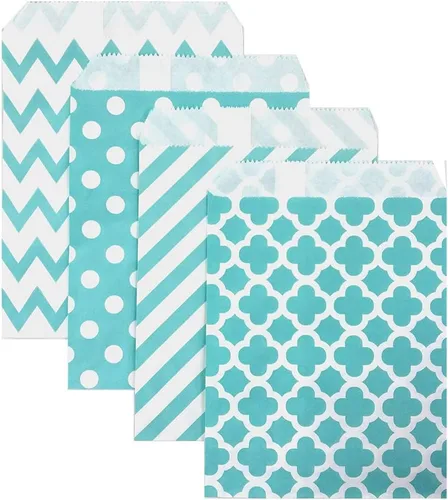 Miniatura 17 de KEYYOOMY 100 bolsas amarillas para bufé de dulces, pequeñas bolsas de galletas, bolsas de papel de lunares para bodas, fiestas de cumpleaños
