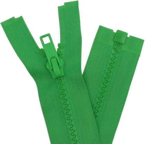 Miniatura 18 de YaHoGa 2 piezas cremalleras separadoras #5 de 30 pulgadas para coser abrigos y chaquetas, cremalleras de plástico moldeado amarillo a granel
