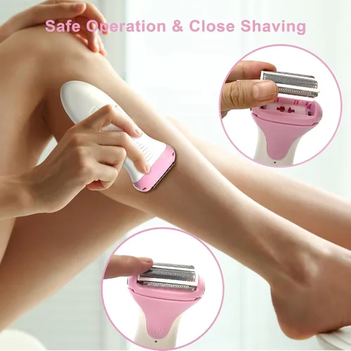 Miniatura 6 de Electric Razors for Women & Bikini Trimmer for Sensitive Skin - Hypoallergenic Cordless Foil Shaver Painless Body Hair Removal for