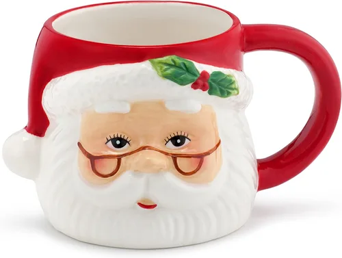 Taza de Papá Noel de 16 oz Rojo
