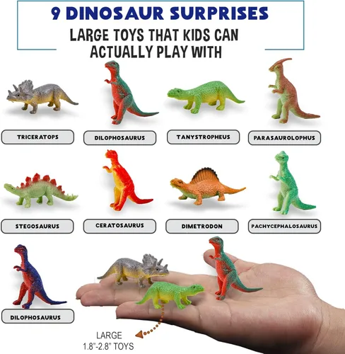 Miniatura 3 de Bombas de baño para niños con juguetes sorpresa en el interior, rompecabezas de dinosaurios, juego de 9 bombas de baño orgánicas de huevo