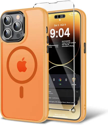 Miniatura 125 de Funda para iPhone 11 con protector de pantalla, compatible con MagSafe, ultra delgada, translúcida, mate, a prueba de golpes, color negro