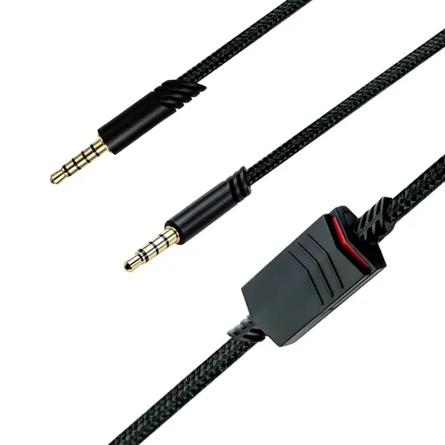 Cable A40 de repuesto para auriculares Astro A10 A40 TR, cable de audio silencioso en línea, compatible con controlador PS5/PS4, 6.5 pies, negro