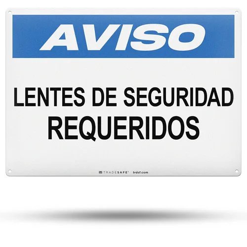 Miniatura 11 de TRADESAFE Letrero de protección ocular requerida de PPE – Letrero de pared, letrero de seguridad de aluminio de instalación rápida, reflector