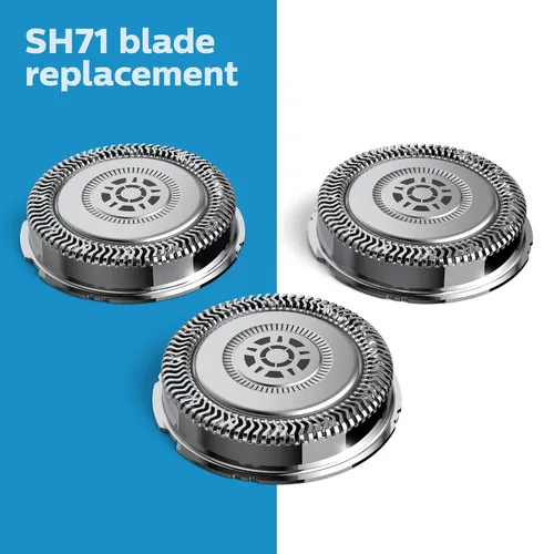 Miniatura 2 de Philips Norelco Cabezales de afeitado genuinos SH71/52 compatibles con afeitadoras Norelco Series 5000 Angular y 7000, última versión para RQ12/70