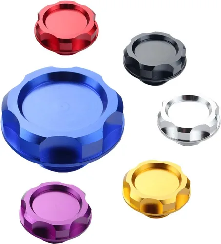 Miniatura 4 de Tapa Billet para tanque de llenado de combustible, aceite para motor - Cubierta para Honda Acura Civic TL, Azul