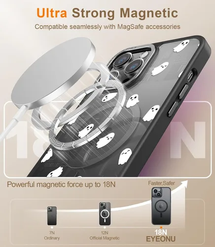 Miniatura 432 de Goodon para iPhone 15 Pro Max con protector de pantalla de privacidad, compatible con Magsafe, funda translúcida mate a prueba de golpes - Linda
