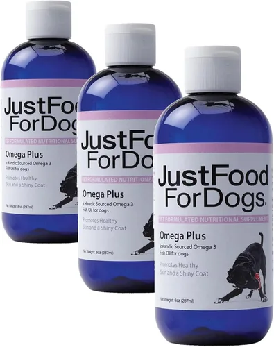 Miniatura 8 de JustFoodForDogs Omega 3 para perros, aceite omega para perros, suplemento para articulaciones de perro, suplemento para piel y pelaje, alternativa