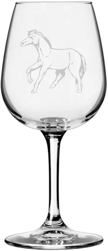 Miniatura 5 de Morgan Body Horse - Copa de vino grabada multiusos (12.75 onzas)