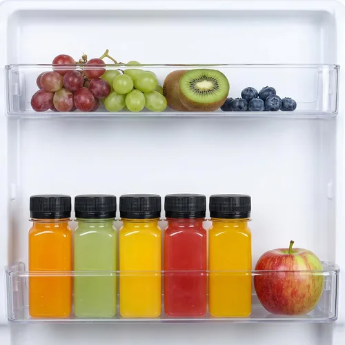 Miniatura 5 de TOMNK 12pcs 2oz Plastic Shot Juice Bottles with Caps, Reusable Clear Bulk Beverage Containers for Ginger Shot, Juice, Milk and Other Beverages