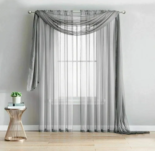 Miniatura 6 de Empire Home Addison - Cortinas de gasa transparente para ventana, juego de 2 (morado, 108 pulgadas extra largas)
