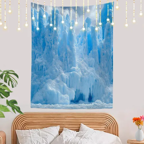 Miniatura 76 de Shrahala Tapiz de pared de hojas de arce otoñal, hojas rojas llameantes, fondo negro, tapiz grande para colgar en la pared, tapiz decorativo