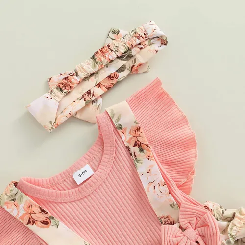 Miniatura 20 de Mubineo Ropa de verano para bebé niña, sin mangas, encaje floral, vestido de mameluco para recién nacido