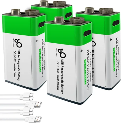 Miniatura 13 de Baterías C - Paquete de 2 baterías recargables C, batería de iones de litio de 5000 mWh, tamaño C, 1.5 V con cargador USB A a tipo C 2 en 1