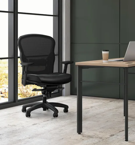 Miniatura 2 de HON Wave Silla de Oficina Ergonómica de Cuero con Respaldo Alto, Soporte Lumbar con Brazos Ajustables, Asiento Ergonómico de Malla Transpirable
