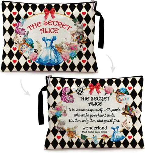 Miniatura 9 de ZHANTUONE Wonderland Theme - Bolsas de viaje para cosméticos, bolsas plegables y bolsas de cosméticos para almacenamiento de gran capacidad, regalos
