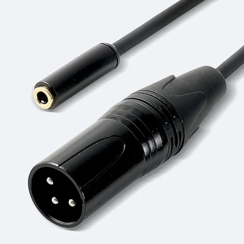 Miniatura 2 de Cable XLR a 1/8, 3 pines XLR macho a 1/8 pulgadas 0.138 in hembra estéreo mono adaptador de audio convertidor cable de interconexión