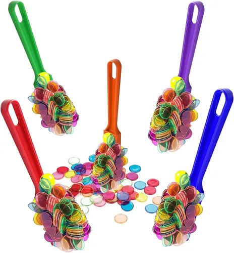 Varita magnética de bingo con chips de metal anillados para contar fichas escolares/juegos, marcadores de plástico, herramienta STEM educativa para