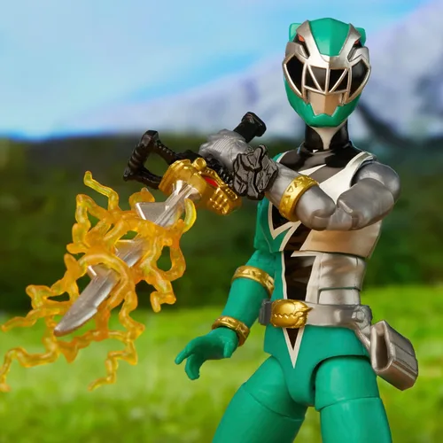 Miniatura 3 de Power Rangers Lightning Collection Dino Fury Green Ranger - Figura de acción a escala de 6 pulgadas, juguetes y figuras de acción para niños a