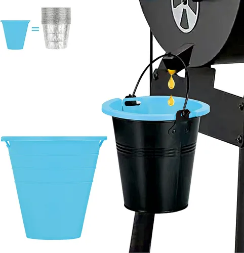 Miniatura 10 de 2 piezas de forros reutilizables de silicona para cubo de grasa Compatible con Traeger/Pit Boss ect/Oklahoma Joe' /Forro para bandeja de goteo