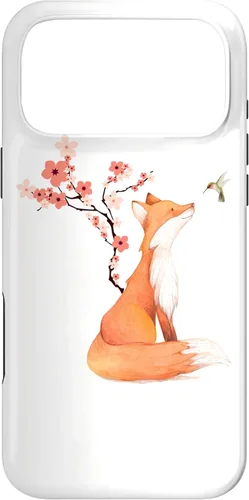 Miniatura 22 de The Cute Fox and Hummingbird Cherry Blossom Flower Present Case for iPhone 17