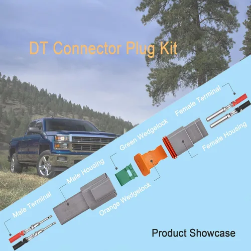 Miniatura 3 de Kit de conectores a granel DT, conectores de 2P, 3P, 4P, 6P, 8P y 12P, conector de cable impermeable DT de 12 pares, kit de conector de enchufe