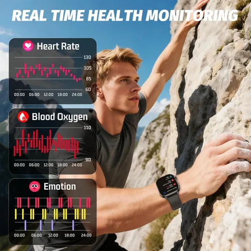 Miniatura 6 de Reloj inteligente con GPS para hombres, rastreador de actividad física con más de 178 modos deportivos, reloj de fitness con pantalla táctil AMOLED