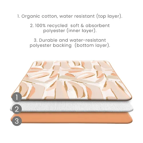 Miniatura 4 de Toddlekind Alfombra Bonita y Práctica 100% Algodón Orgánico 47" x 47”, Reversible, Portátil, de Viaje, Portátil, para Interior/Exterior, para Cielos
