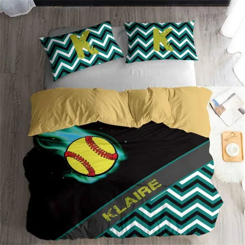 Miniatura 8 de LanS Precise Baseball Sport Series - Juego de funda de edredón y funda de almohada, juego de 3/4 piezas